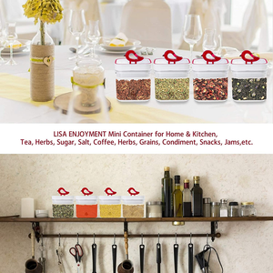 4 cái nhà bếp gia vị container Set lưu trữ bao bì container cho các loại gia vị cà phê đường trà Acrylic gia vị Organizer - Product Image 6