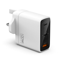 Bloc chargeur mural USB C 100W, 3 ports multi-GaN II Smart PD, charge ultra-rapide, adaptateur secteur compact pour ordinateurs portables, iPhone Galaxx