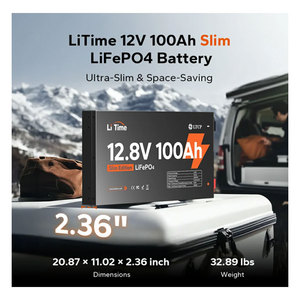 Siêu mỏng 12V 100AH 1280wh RV Lithium Ion LiFePO4 pin bán rắn với bảo vệ IP65 - Product Image 3