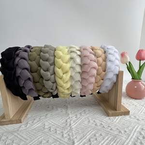 Bandeau tressé torsadé pour femme – Polyvalent et <span class=keywords><strong>simple</strong></span>, élégant et tendance, accessoire de coiffure pour le lavage du visage - Product Image 1