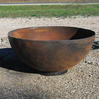 Dôme en acier carbone corten, demi-cercle, en acier doux, creux, en métal, de 36 pouces