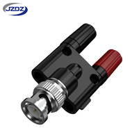 Adaptateur Connecteur Répartiteur Coaxial RF JZDZ BNC Mâle vers Double Prise Banane Femelle pour Antennes Radio HF J.20023