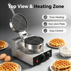 Meilleure machine à gaufres belges commerciale, en fonte, qualité <span class=keywords><strong>restaurant</strong></span> (WB-1) - Product Image 6