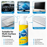 Nettoyant mousse multi-usages, spray antistatique, nettoyant mousse pour l'intérieur des voitures, pH neutre, détachant, spécifications personnalisées