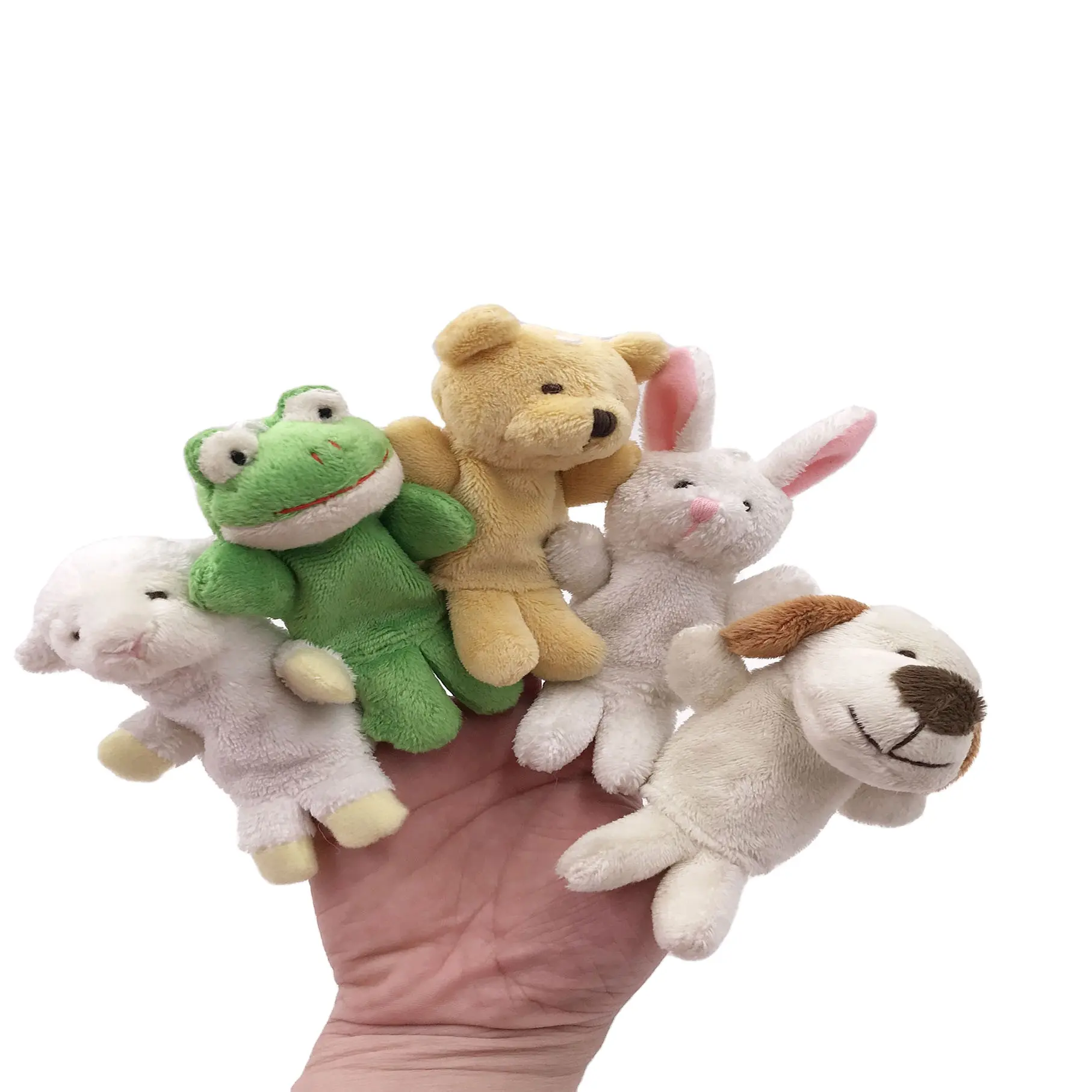 Mini Animal Cartoon Finger toys Plush kidsToys Baby Cloth Educational Hand Toy plush finger puppets