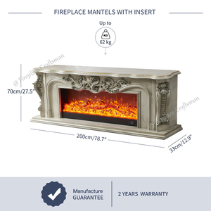 [ Direct Usine ] <span class=keywords><strong>Cheminée</strong></span> Électrique Moderne Britannique Grande Taille Effet Bois avec Manteau <span class=keywords><strong>de</strong></span> <span class=keywords><strong>Cheminée</strong></span> 325S-F6 - Product Image 2
