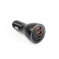 HNT160W PD+QC+PPS 4 Port 2A2C Pengisi Daya Mobil Super Cepat untuk Ponsel IPhone 17/16/15 dengan Sertifikasi CE FCC RoHS