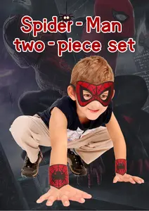 Spider-Man-Maske Augenbinde Erwachsene Kind Halloween Party Halloween Karneval ausgefallenes Kostüm Cosplay Party Maske Spider-Man-Armband
