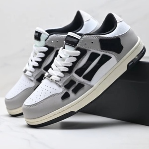 Chaussures de sport décontractées unisexes 2026 Black White <span class=keywords><strong>Bones</strong></span>, polyvalentes, en cuir, tendance, pour hommes et femmes - Product Image 1