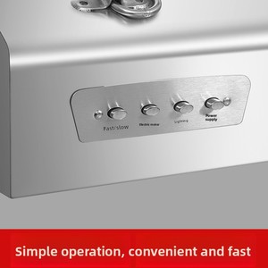 Campana Extractora Comercial de Acero Inoxidable con Ventilador, Purificador de Humo Integrado Anti-Succión para Cocinas de Restaurantes Pequeños - Product Image 3