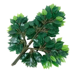 Artificial Plants Wholesale Price Artificial Banyan Leaves For Wedding Party Garden Decorative New Plastic Leaf