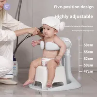 Plateforme de bain pliable en plastique pour bébé, outil de bain pour bébé debout, pratique, antidérapante, support de bain pour bébé