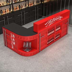 Order Online Retro Style Bar Counter Metal Construction, Versatile