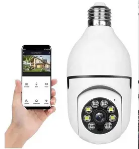Top người bán OEM 2MP ánh sáng trong nhà bóng đèn Camara không dây tầm nhìn ban đêm 360 độ toàn cảnh Wifi bóng đèn Dome ổ cắm PTZ mạng Máy ảnh