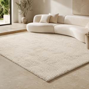 <span class=keywords><strong>Tappeto</strong></span> Minimalista in Lana Bianco <span class=keywords><strong>Crema</strong></span> Morbido e Spesso di Lusso Moderno Annodato a Mano per Camera da Letto, Soggiorno, Villa, Salotto, Hotel, Designer - Product Image 2