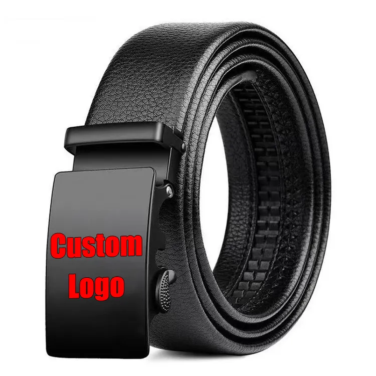Custom Fashion Lxurury Business Casual Adjustable Automatic Buckle Men Belt Genuine Leather Belts