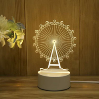 Lámpara de oso con patrón personalizado de Anime, luz de noche LED de ilusión 3D moderna, lámpara de mesa de tamaño medio ABS para decoración del hogar, vacaciones para niños