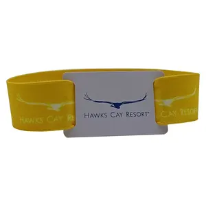 Thiết kế mới khuyến mại Vòng đeo tay đàn hồi Bangles vải RFID dây đeo cổ tay với biểu tượng tùy chỉnh không có đánh giá nào