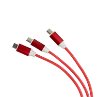 Cable de Datos Luminoso 3 en 1, Cable de Carga Rápida, Cable de Transmisión de Datos, Cable de Carga para Teléfono