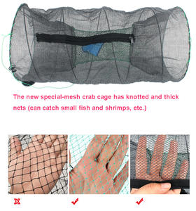 Attrezzo da pesca rotondo per rete da pesca con gabbia per gamberetti pieghevole automatica in nylon a molla all'ingrosso - Product Image 5