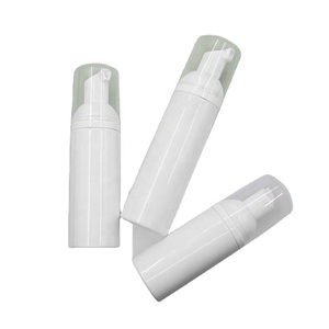 White Press Pump Dispensers Refillable Nontoxic Foaming Soap Bottle Refill Empty Cosmetic Bottles with Clear <b>Cap</b> - Product Image 1
