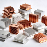 Personnalisation en usine, dissipateur thermique en cuivre et aluminium extrudé de précision, contact direct pour GPU, CPU, refroidissement passif industriel