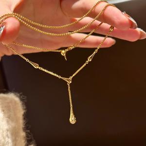 Collar de Plata de Ley S925 con Tres Diamantes para Mujer, Diseño Versátil y Exquisito, Colgante y Dije Dulce y Moderno - Product Image 1