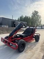 Go Kart Eléctrico Todoterreno en Oferta, Buggy UTV de 4 Ruedas con Luces LED Rojas, Barra Antivuelco, Neumáticos Grandes, Asiento Individual, para Adultos, Deportivo