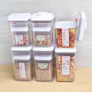 Wholesale OEM Airtight Food Container Plastic Clear Tall Dry Food Storage Stackable Plastic Container