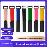 Sangles de serrage robustes à boucles auto-agrippantes avec boucle réglable, sangles de fixation en nylon réutilisables, bande auto-agrippante sécurisée pour l'arrimage