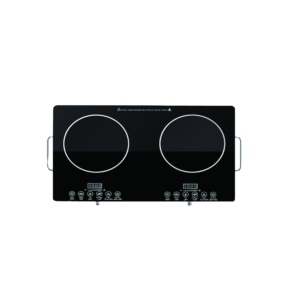 Kompor Induksi Listrik Keramik Portabel <span class=keywords><strong>Double</strong></span> Silver Crest 2 Tungku Komersial untuk Dapur - Product Image 3