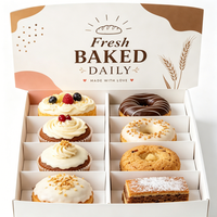 Boîte à cupcakes personnalisée, boîte à pâtisserie en carton écologique, boîte à beignets, vente en gros, logo personnalisé, emballage pour boulangerie, boîte à muffins