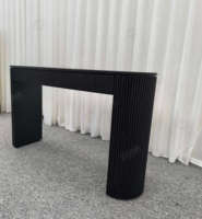 Mobilier d'intérieur de luxe haut de gamme Sigma Table console en bois noir avec 2 tiroirs