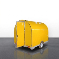 Ronde vorm Concessiestandaard Trailer Mobiele keuken Straat Kleine foodtruck IJs Fastfood-verkoopwagen