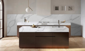 Nuevo Diseño de Piedra de Cuarzo Blanco Calacatta con Aspecto de Mármol, en Losas de 2cm/3cm para Fabricar Encimeras de Cuarzo y Superficies de Baño - Product Image 1