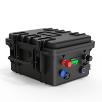 Batterie portable étanche IP67 LiFePO4 12,8V 200Ah 6000 cycles avec écran LCD et chargement rapide USB-C pour bateaux de pêche à la traîne