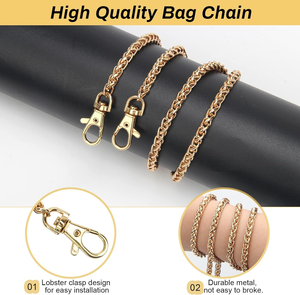 Chaînes de <span class=keywords><strong>sac</strong></span> à <span class=keywords><strong>main</strong></span> en métal de haute qualité <span class=keywords><strong>pour</strong></span> sacs accessoires <span class=keywords><strong>sac</strong></span> à <span class=keywords><strong>main</strong></span> épaule <span class=keywords><strong>sac</strong></span> à <span class=keywords><strong>main</strong></span> sangle chaîne de <span class=keywords><strong>sac</strong></span> en métal - Product Image 3