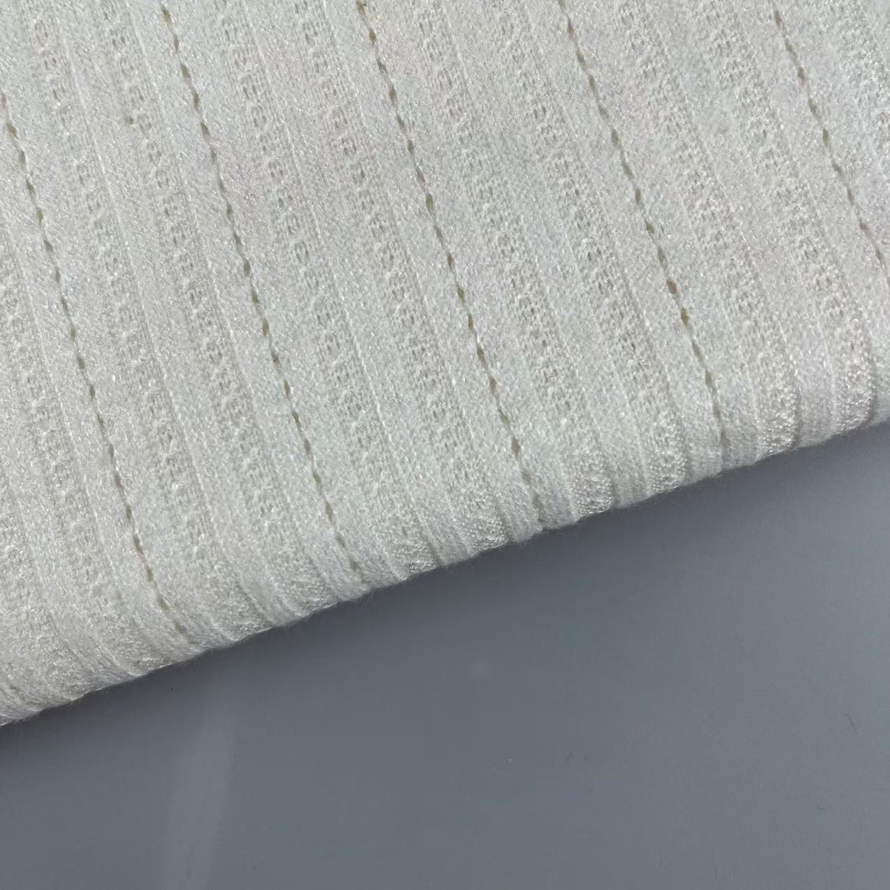 New Arrival Rib Jacquard Custom 50%Rayon 30%polyester 20%Nylon Knitted Fabric for Women Sweater