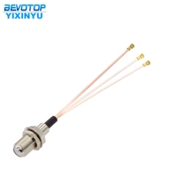 Câble répartiteur 1 vers 3, adaptateurs RF 50 OHM DC-6GHz, 1 x F Mâle/Femelle, 3 x U.FL RF1/RF4/RF1.13, rallonge d'antenne RG178, câble de raccordement Pigtail