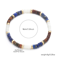 Pulsera estirable de cuentas de rueda de jade blanco y Aventurina Rosa amazonita de Brasil piedra natural al por mayor para joyería de mujer