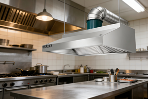 Penghisap Asap Dapur Restoran Grace Restaurant Kitchen Appliance <span class=keywords><strong>Range</strong></span> <span class=keywords><strong>Hood</strong></span> Restaurantsteel,  Kustom,  Kitchen Island Extractor, BBQ Hoods, Elektrik, Perak, 220V - Product Image 4