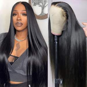 Wig Rambut Asli 13x6 HD Lace Frontal Tanpa Lem, Wig Lace Front Pre Plucked dengan Kutikula Tersusun Rapi untuk Wanita Kulit Hitam - Product Image 2