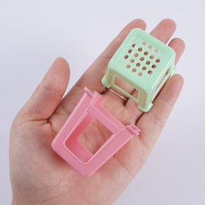 <b>Mini</b> plastic stools, miniature doll chairs, Xiaohongshu-style playhouse scene supermarket <b>tables</b> and chairs props - Product Image 3