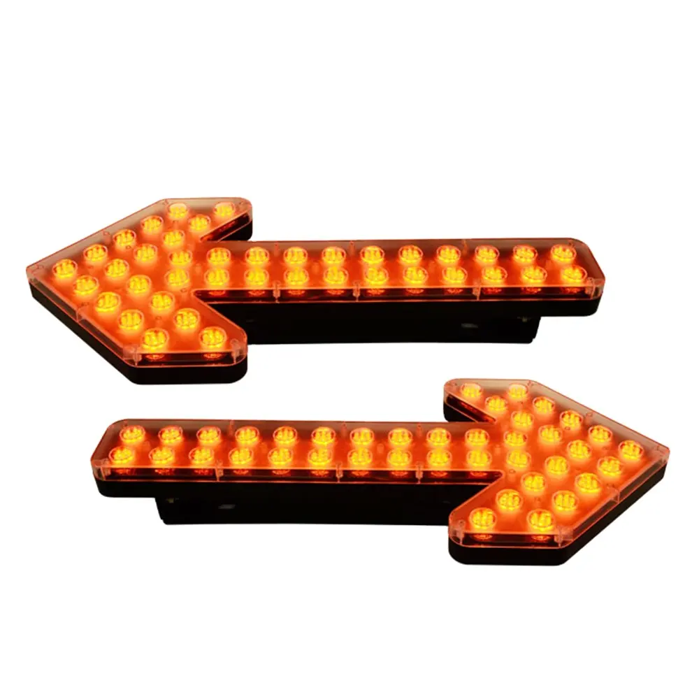 لوحات إشارات LED صفراء, أضواء مستشارة مرور ، أضواء ، سهم ، ضوء ، سلامة ، الطرق ، 12 فولت ، للرذاذ