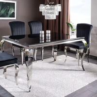 Table à manger italienne légère de luxe en forme de serpent pour 6-8 personnes style design moderne