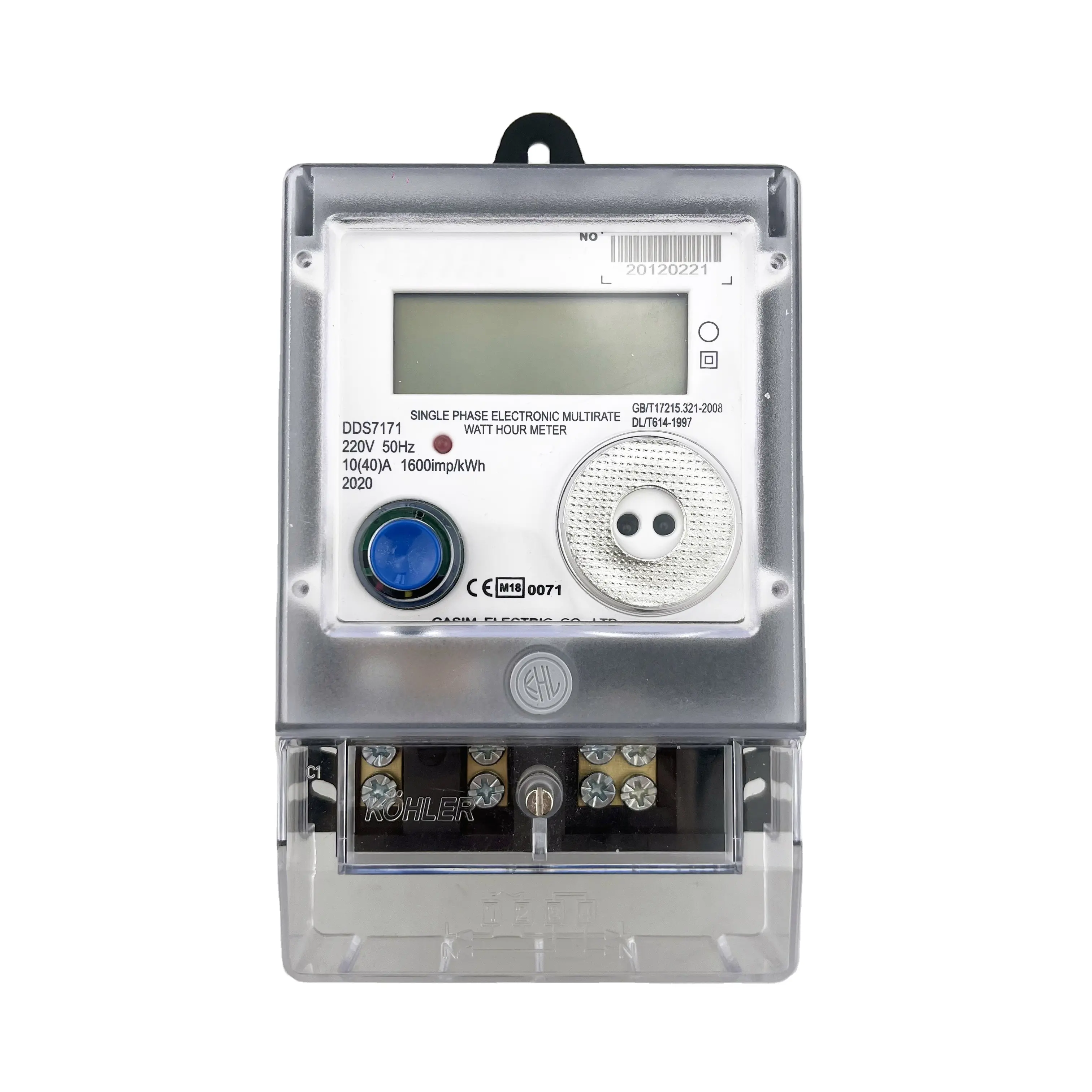 Compteur électronique monophasé multiwatt heure nouveau Type 220V compteur d'énergie