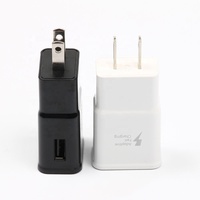 Adaptateur de chargeur USB HNT 15W pour smartphones Android, compatible avec la charge rapide adaptative Samsung 5V2A QC3.0 OTP & OVP, prise US