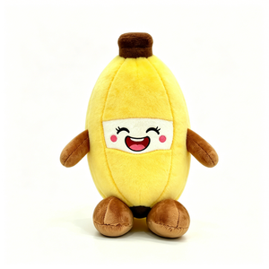 Peluche Personalizado de Personaje de Plátano, Juguete de Peluche Amarillo Suave y Esponjoso con Cara y Extremidades Sonrientes, Peluche de Plátano - Product Image 4