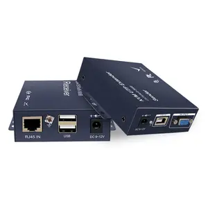 Nhà Máy Giá KVM 100m VGA USB Extender người gửi Receiver qua Ethernet với âm thanh VGA để Cat5 Cat6 RJ45 Ethernet Extender