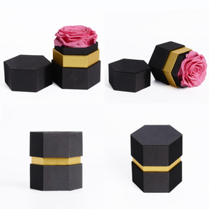 Il suo regalo festa della mamma <span class=keywords><strong>san</strong></span> <span class=keywords><strong>valentino</strong></span> anniversario di matrimonio compleanno conservato eterno per sempre 1 rosa in scatola esagonale - Product Image 1